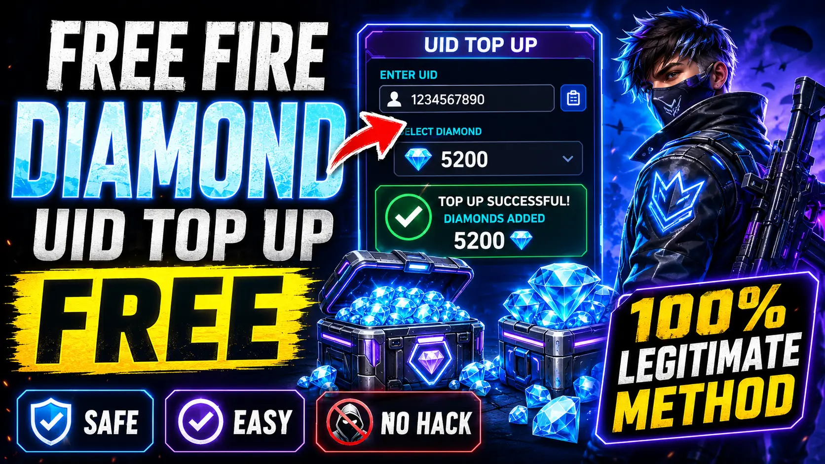 Free Fire Diamond UID Top Up Free